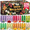 RBUGR 320 Pcs Lip Balm Bulk- Natural Moisturising Organic Set for Cracked Lips, 12-Flavored Professional Pack Bulk Gifts Valentine Party Favors (4.2g/0.15oz)