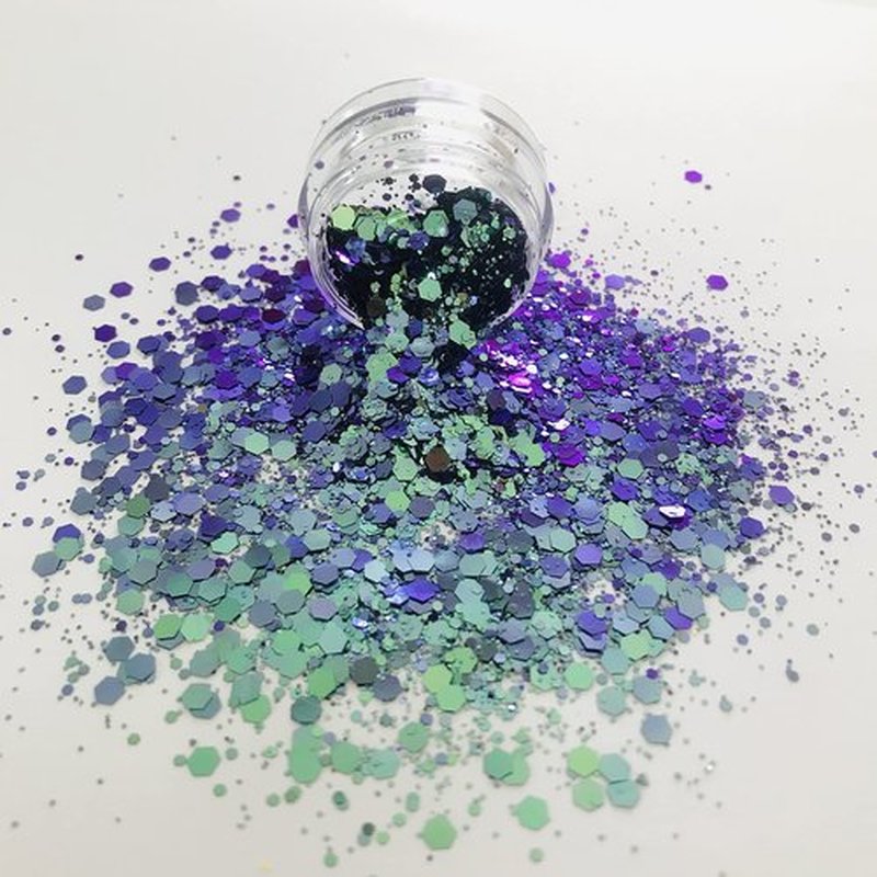 15 Grams/jar - Changeable Chunky Mixes Sequins Glitter - Festival Rave Beauty Makeup Face Body Nail Art Tumbler Decoration PCM47