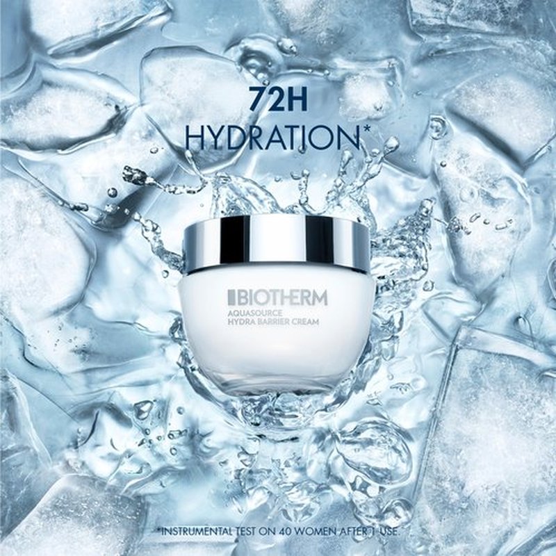 Biotherm Aquasource Hydra Barrier Cream, Lightweight And Fast-Absorbing Face Moisturizer for a Stronger Skin Barrier, with Biotech Plankton, Bio-Ceramides and Hyaluronic Acid 1.7 Fl.Oz.