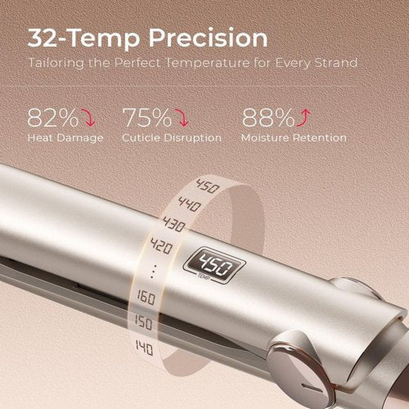 TYMO Flat Iron Hair Straightener - Titanium Hair Straighteners for Women, 1 Inch Professional Travel Flat Iron, Portable Straightener and Curlers with 10s Heat Up, 32 Temp, Dual Voltage & LED Display
