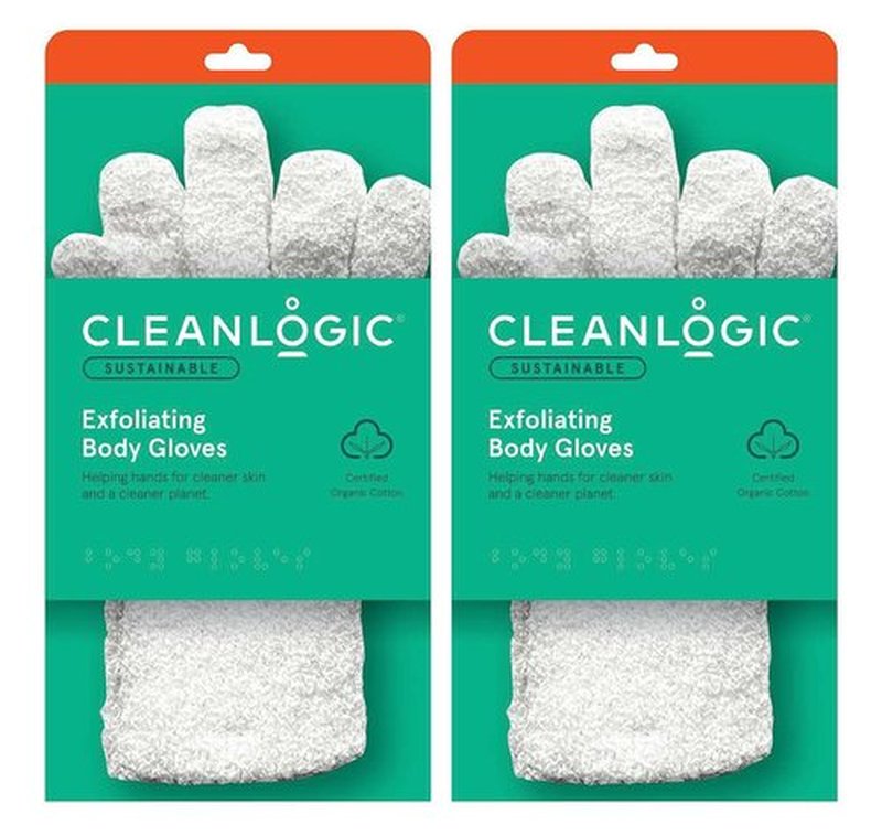 Cleanlogic - Bath Gloves Exfoliating - 2 CT