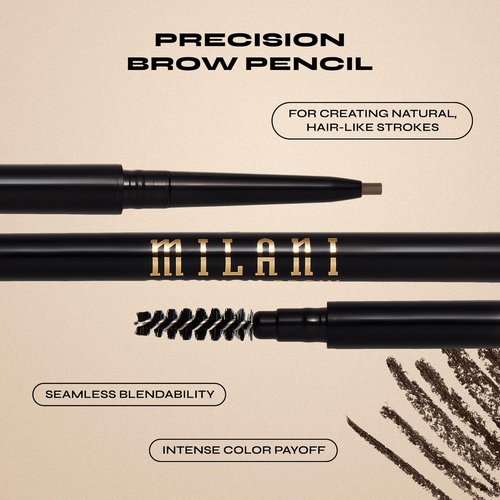Milani Precision Brow Pencil - Caramel Shade for Perfectly Defined Eyebrows