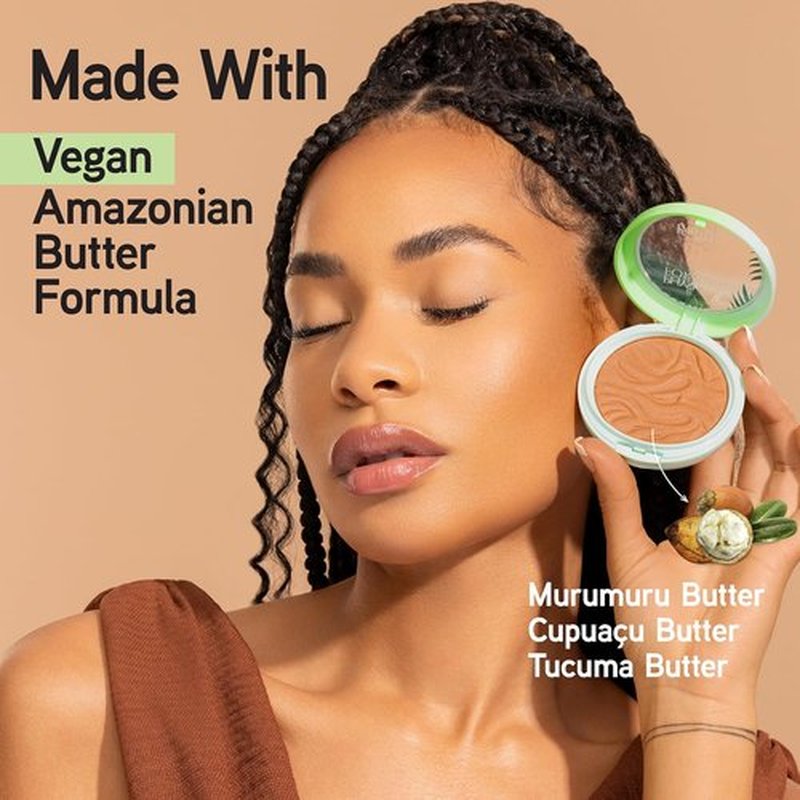 Physicians Formula Murumuru Butter Bronzer - Moisturizing & Nourishing for Silky Glow | Hypoallergenic, Vegan, 0.38 oz - Sunkissed