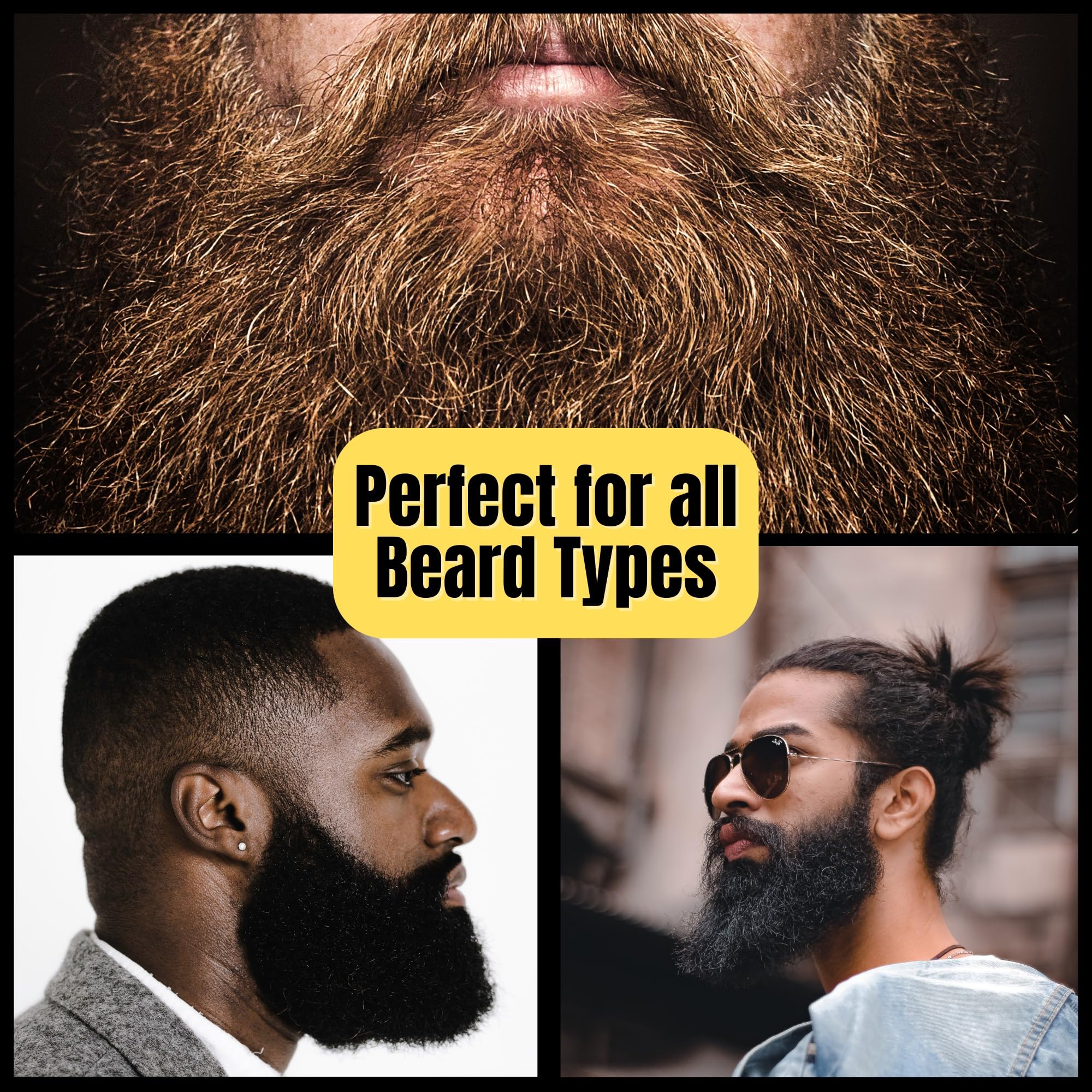 G.B.S 2 Pack Beard Travel Brush with Boar Bristles Great for Dry or Wet Beards Distributes Balm, Oil for Growth and Shine and Softness Professional Durable Camping