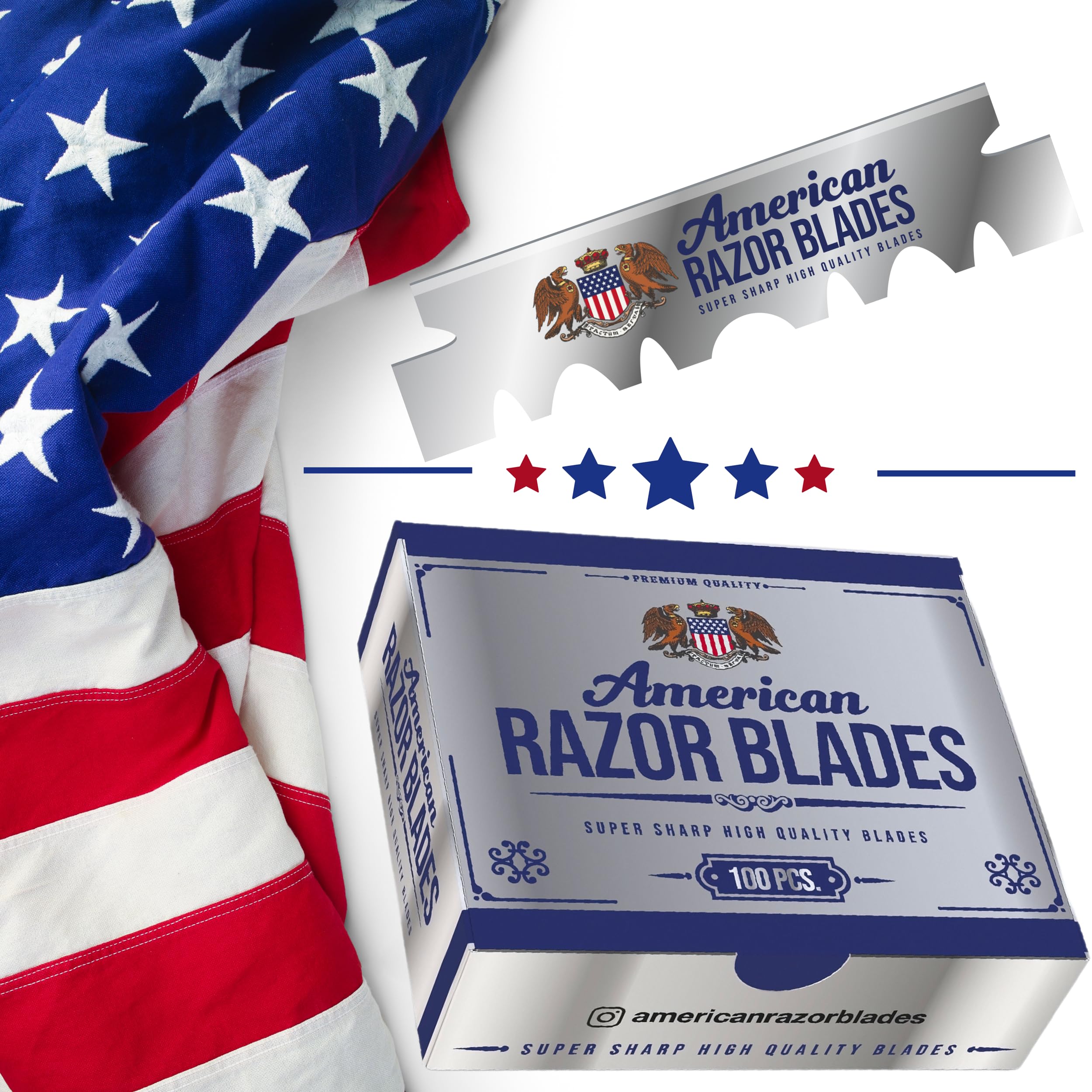 The Shave Factory Straight Edge Razor Kit - with Single Stainless Steel razors (Stell + American Razor)