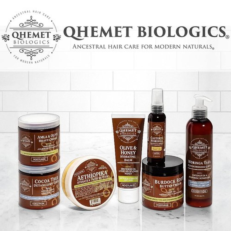 Qhemet Biologics MSM + Rosemary Scalp Nutrients Balm | Scalp Food for Hair Growth | MSM, Rosemary, Bhringraj, Castor Oil & Coconut Oil | For Dry Scalp, Thinning & Slow Growth | Vegan (4 oz)