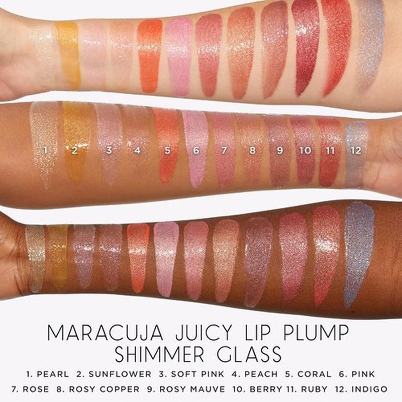 Tarte Maracuja Juicy Shimmer Glass Lip Plump - Hydrating Lip Gloss Balm with Hyaluronic Acid & Vitamin E, Vegan & Cruelty-Free