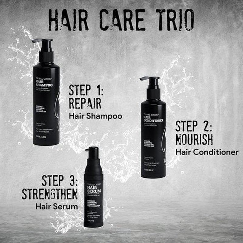Tribal Chimp Hair Conditioner - Hydrating & Strengthening Formula with Peppermint, Tea Tree Oil & Biotin - 8.8oz