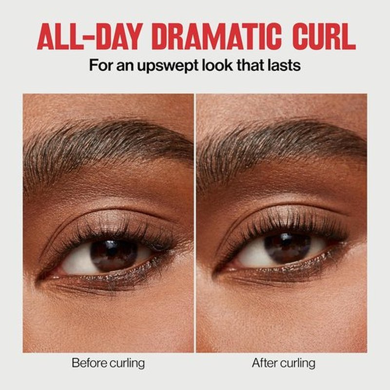 Revlon Extra Curl Lash Curler - All-Day Dramatic Curl with Non-Slip Finger Grips | Easy to Use, 1 Count
