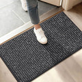 BEQHAUSE Dirt Trapper Door Mat - Non-Slip, Washable Entryway Rug | 17" x 30", Charcoal, Low Profile