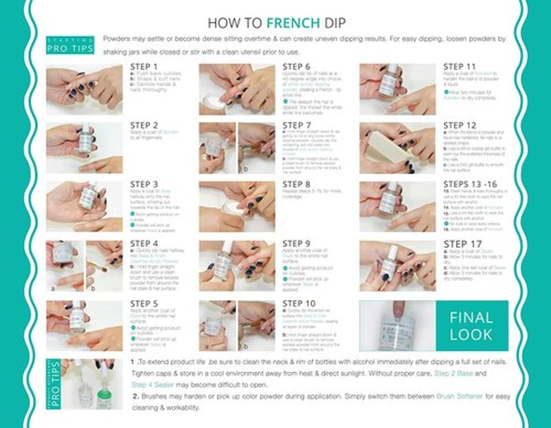 Dipping Nail Starter Kit, Easy Acrylic Powder and Gel Resin Kit For Dip, Starter System For French Set by DipWell Nails (Comes With Bond, Base, Activator, Sealer, Brush Softener + 3 Powder Jars)