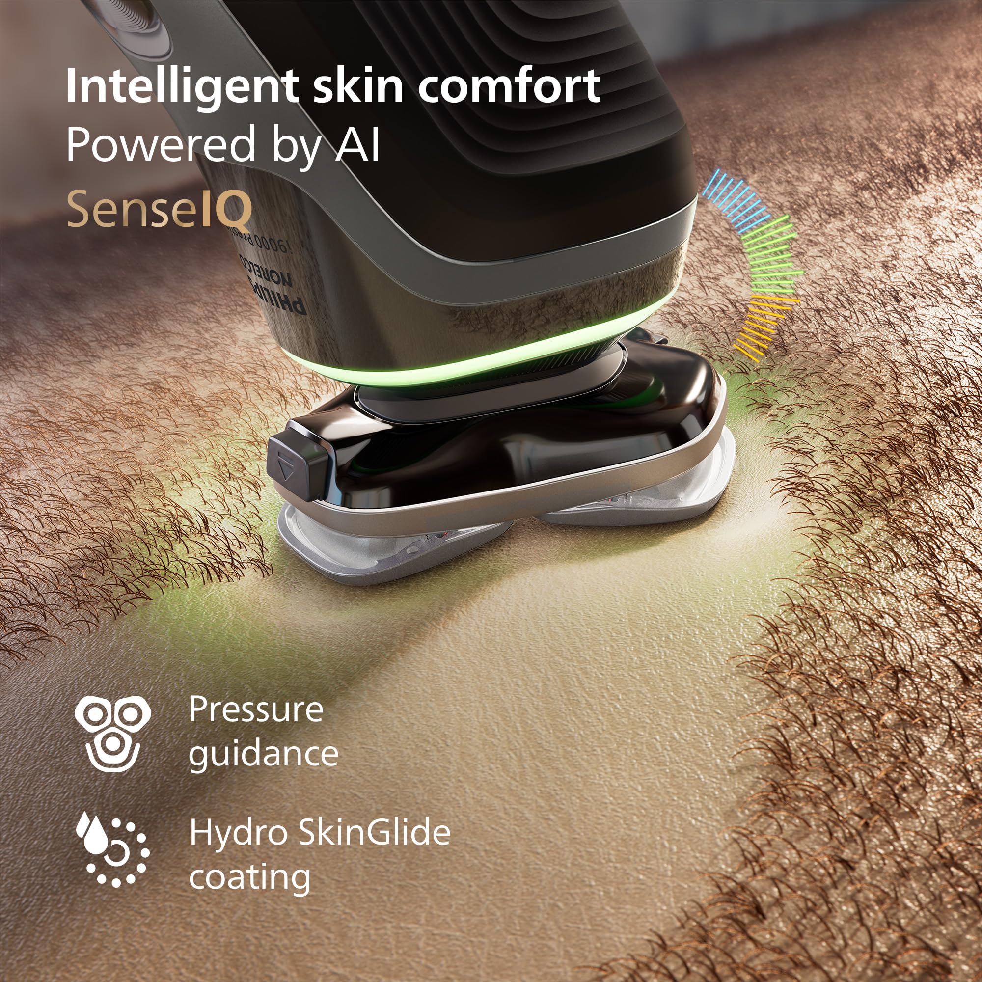 Philips Norelco Shaver i9000 Prestige - Wet & Dry Electric Shaver, Gold Oyster, Sense IQ Technology, Triple Lift & Cut System, 360 Rotating Dual SteelPrecision Blades, Quick Clean Pod, Model XP9203/81