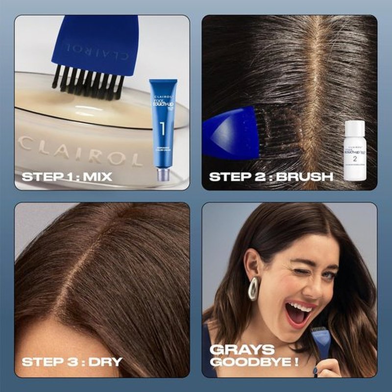 Clairol Root Touch-Up Permanent Hair Dye - 2 Pack of Black Color for Effortless Coverage
