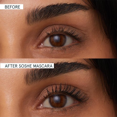 SOSHE Beauty Peptide Lengthening Mascara - Smudge Resistant & Flake-Free | Vegan & Cruelty-Free