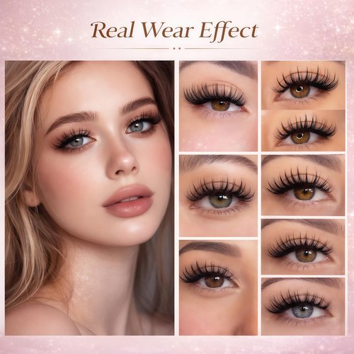 Lash Clusters Kit, Eyelash Clusters Individual Lash Extension Kit Pcs D Curl Fluffy Wispy False Eyelashes Extensions Thin Band with Bond Seal Tweezers Brush Removers (30D+40D KIT 9-16mm)