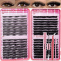 Lash Clusters Kit for Beginners Eyelash Clusters Kit Lashes Clusters Kit Cluster Pestañas Postizas Naturales with Lash Bond&Seal,Lash Tweezers,Brush RITALASH(640pcs 20D+40D+60D+80D Kit,9-16mm)