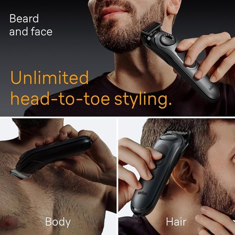 Braun All-in-One Style Kit Series 5 5471 - 8-in-1 Trimmer for Men | Beard, Body & Hair Clippers, Waterproof