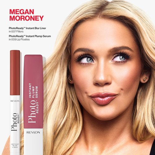 REVLON PhotoReady Plumping Gloss Serum - Hydrating, Non-Sticky & High Shine Finish | 009 Lip Floaties, 0.25 fl oz