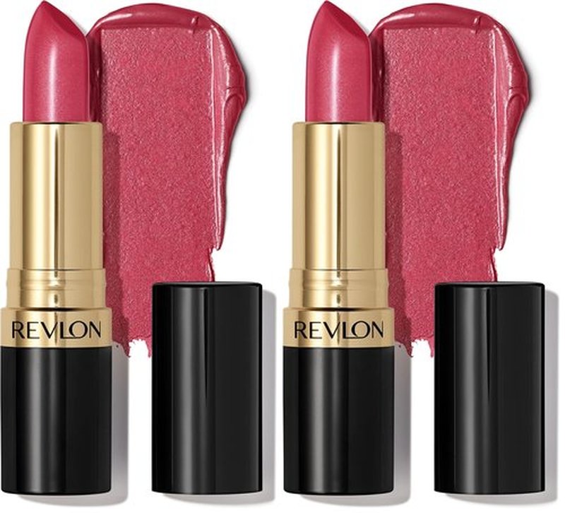 REVLON Super Lustrous Lipstick,Creamy Formula For Soft,Fuller-Looking Lips,Moisturized Feel,520 Wine With Everything,0.15 oz,(Pack of 2)