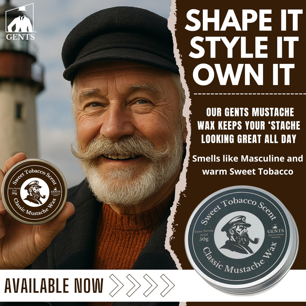 G.B.S Strong Hold Sweet Tobacco Mustache Wax, Easy Application, Restyleable, long lasting hold with Styling Comb (1.7 oz) (3 Pack, Sweet Tobacco)