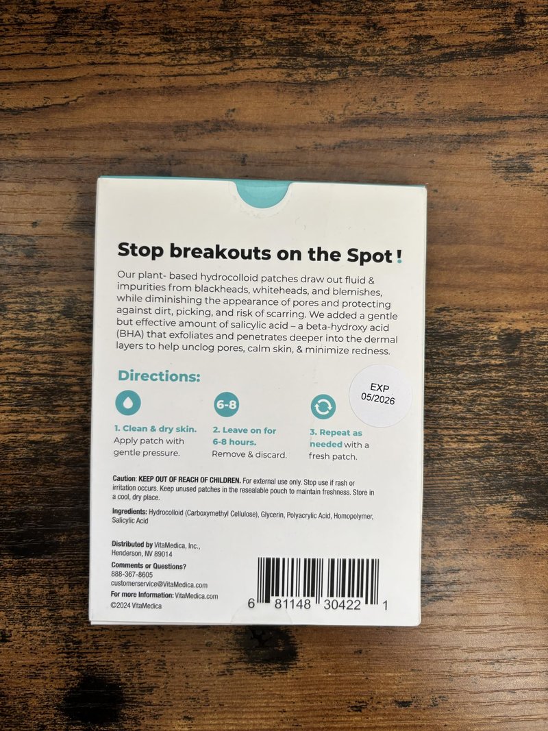 VitaMedica Clear Skin Spot Dots | Natural Blemish Spot Treatment Hydrocolloid Patches