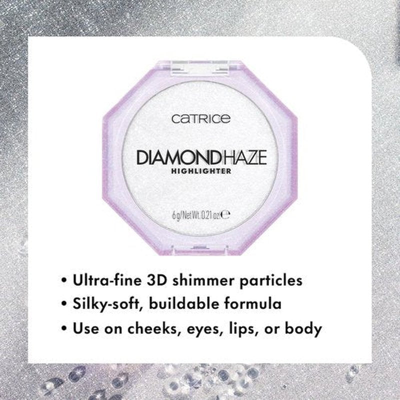 Catrice Diamond Haze Highlighter | 3D Shimmer Effect for Face & Body | Silky, Buildable Glow | Vegan & Cruelty-Free