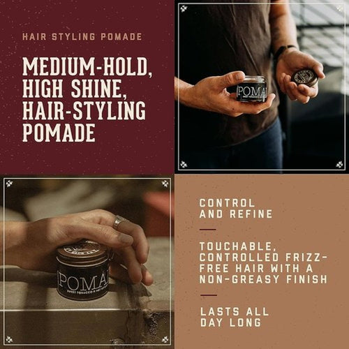 18.21 Man Made Pomade - Original Sweet Tobacco Scent | High Shine Finish, 2oz Hair Styling Product