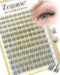 Natural Lash Clusters Clear Band Wispy Cluster Eyelash Extensions Fairy Eyelash Clusters For Daily Look Individual Lashes Natural Look 8-16MM 120Pcs by Zegaine