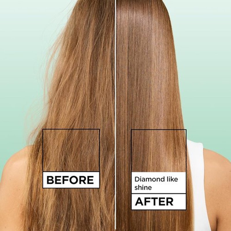 Garnier Fructis Diamond Sleek Hair Shine Spray - Frizz Control & Heat Protectant, 4.6 Fl Oz