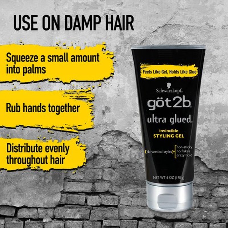 Got2b Ultra Glued Invincible Styling Hair Gel,1.25 oz (Pack of 24)