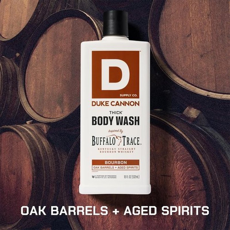 Duke Cannon Supply Co. Thick High Viscosity Body Wash - Mineral-Enriched Cleansing Gel for Men | Big American Bourbon (18 oz)