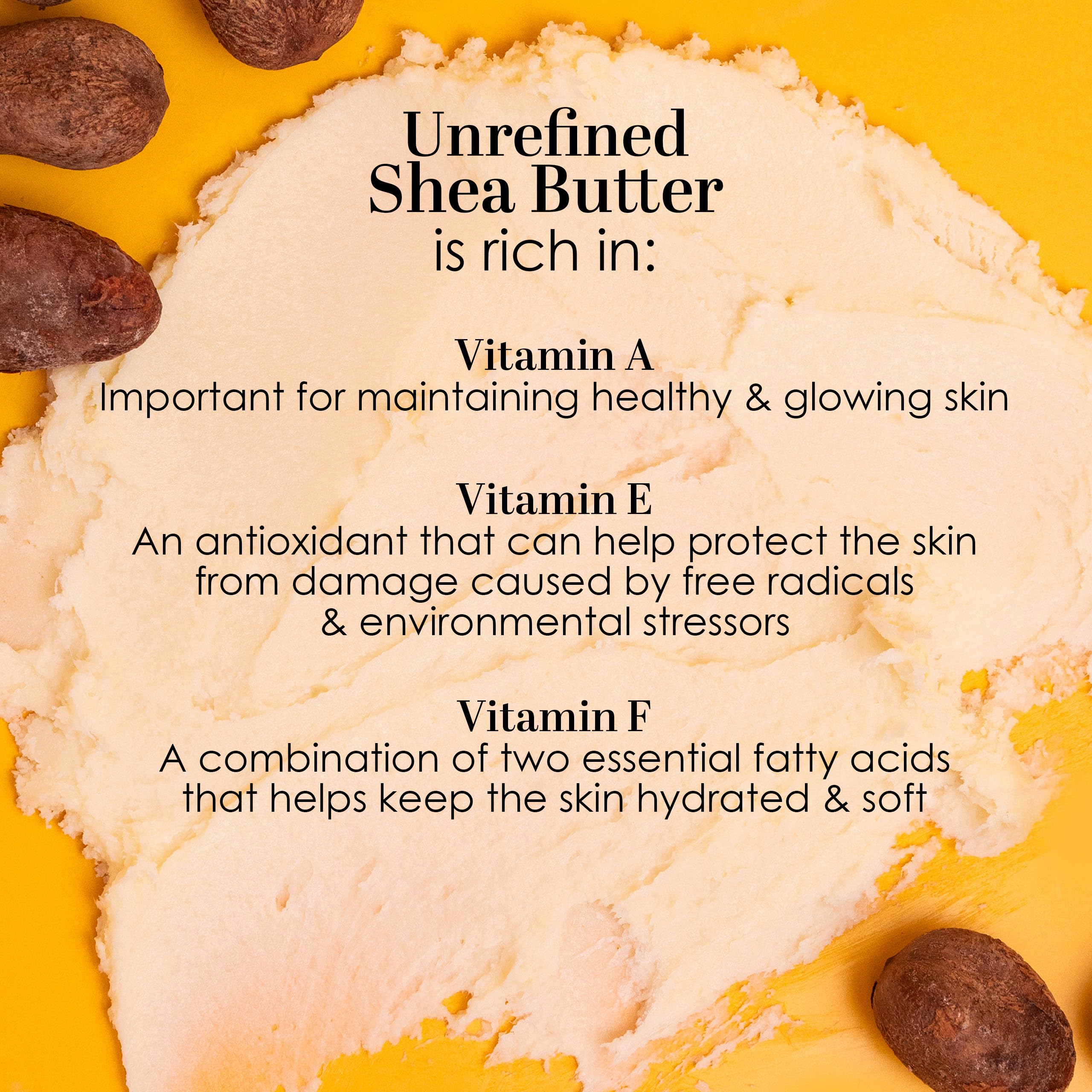 Raw Shea Butter – 100% Pure Unrefined African Shea Butter | Deep Moisturizer for Dry Skin, Hair and Scalp | DIY Body Butter, Lip Balm and Soap Base | Natural Earthy Aroma (1 lb Block)