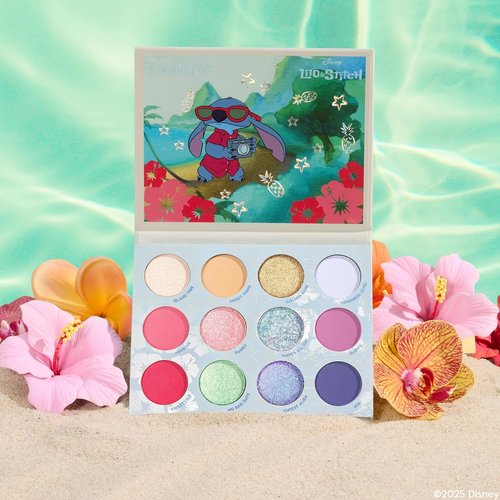 ColourPop Beach Dreamin’ Eyeshadow Palette | Limited Edition 12-Shade High-Pigment Eye Makeup - Matte, Metallic & Glitter (0.48 oz)