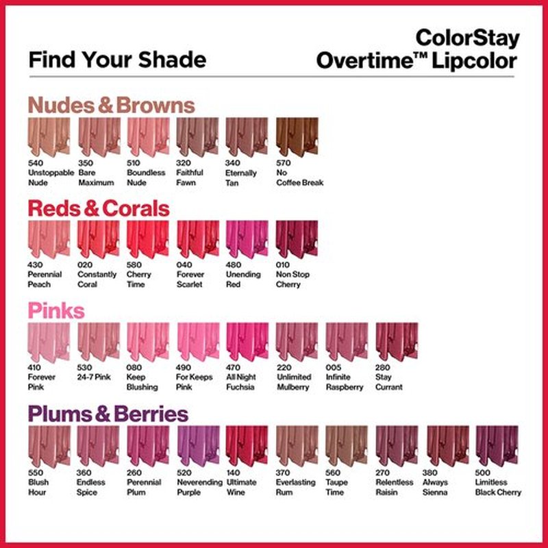 REVLON Liquid Lipstick with Clear Lip Gloss, ColorStay Overtime Lipcolor, Dual Ended with Vitamin E, 360 Endless Spice, 0.07 Oz (Pack of 2)