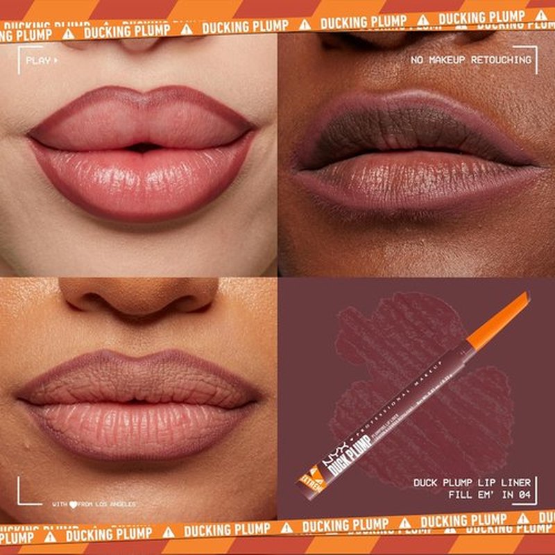 NYX Professional Makeup Duck Plump Lip Liner - Matte Pencil for Long-Lasting 10HR Wear | Pink