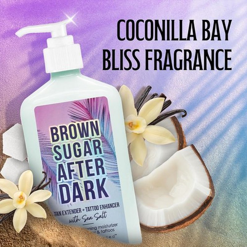 Brown Sugar After Dark Tan Extender - Tattoo Enhancer with Sea Salt & Ocean Botanicals, 18 Fl Oz