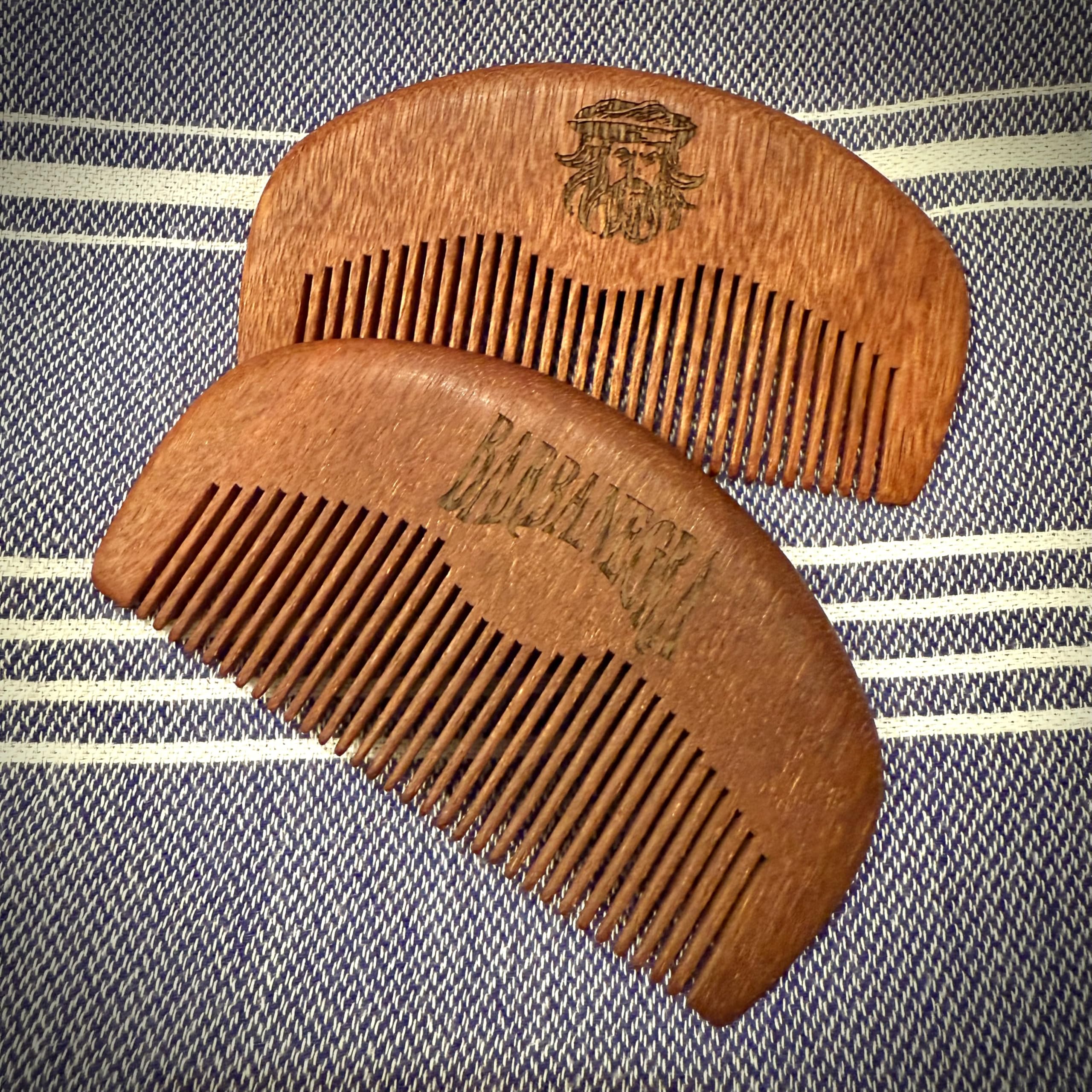 Barbanegra Beard and Mustache Wood Comb, Perfect for Balms and Oils, Anti-Static, Pocket Size for all types of Beards.