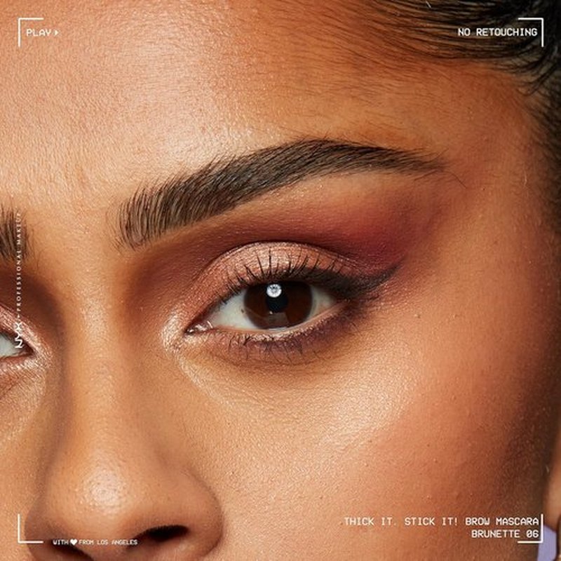 NYX PROFESSIONAL MAKEUP Thick It Stick It Brow Mascara - Thickening Eyebrow Gel in Brunette