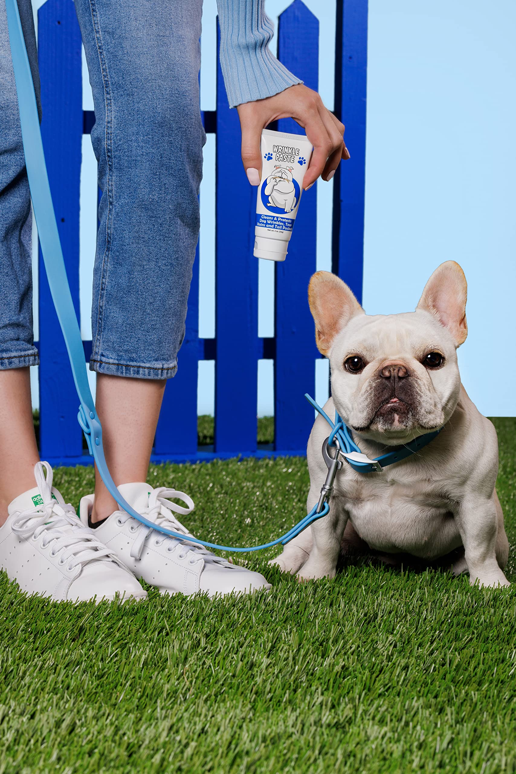 Squishface Wrinkle Paste - Bulldog, French Bulldog, Pug, English Bulldog – Cleans Wrinkles, Tear Stain, Tail Pockets, and Paws – Anti-Itch Tear Stain Remover & Bulldog Wrinkle Cream, 2 Oz.
