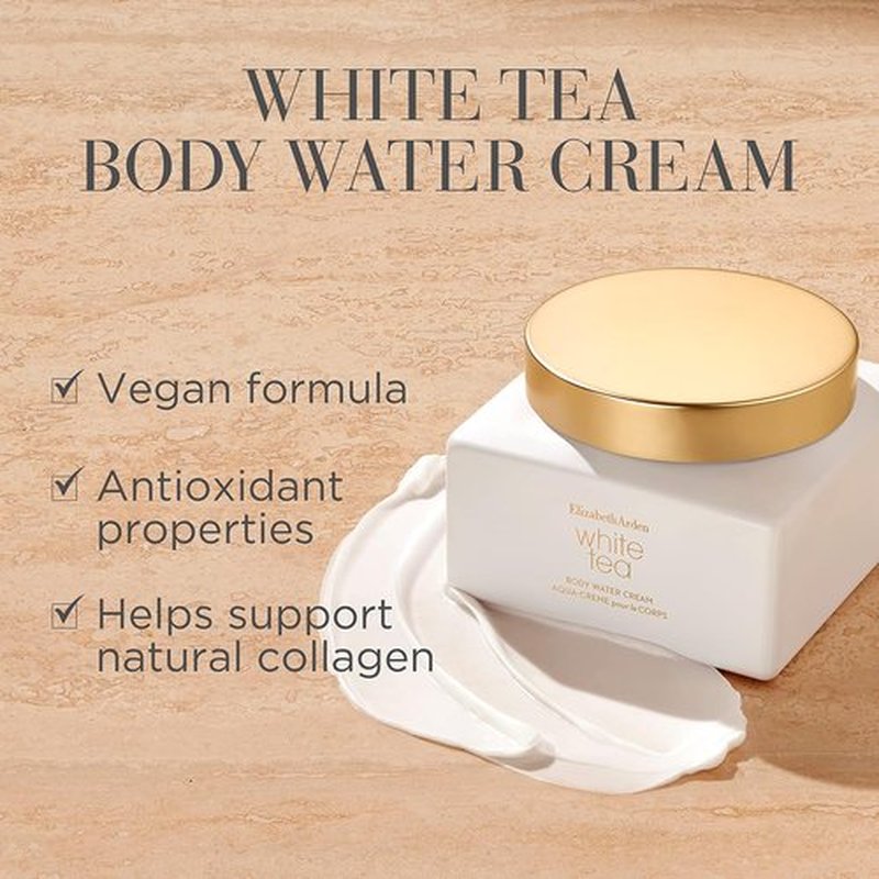Elizabeth Arden White Tea Body Water Cream - Hydrating Moisturizer, 7.6 Oz