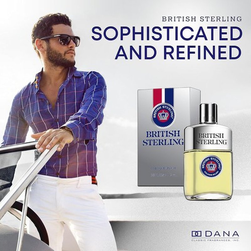 British Sterling By Dana Cologne Splash - Invigorating Fragrance for Men | 3.8 Ounces