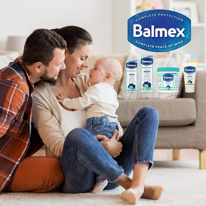 Balmex Complete Protection Baby Diaper Rash Cream - Zinc Oxide & Soothing Botanicals, 2 Oz