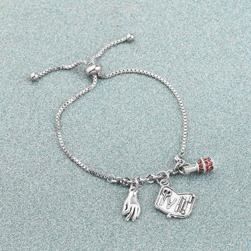 Lywjyb Birdgot Nail Tech Bracelet Nail Artist Gift Nail Technician Jewelry for Manicurist Cosmetology (nail br card)
