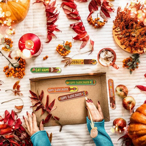 Gisafai 48 Pcs Thanksgiving Party Favor Gifts Bulk Thanksgiving Nail Files Fall Double Sided Emery Board for Nails Autumn Manicure Tools Happy Turkey Emery Boards for Thanksgiving Supplies 12 Styles