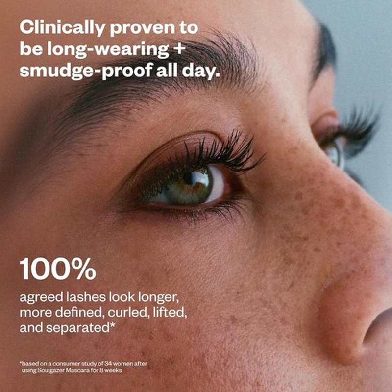 Kosas Mini Soulgazer Mascara - Lengthening & Lifting Peptide Formula | Smudge-Proof, Clump-Free, Vegan