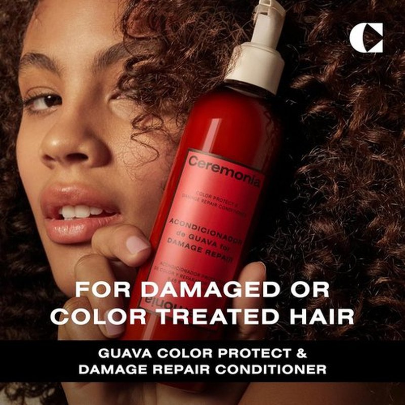 Ceremonia Guava Protect & Repair Conditioner - Nourishes Damaged & Color Treated Hair | 1.69 Fl. Oz.