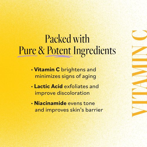 DERMA E Vitamin C 10% Multi-Acid Radiance Liquid Peel with Lactic Acid, 1 Fl Oz, Niacinamide & Bromelain, Exfoliating & Brightening Facial Peel, For Uneven Skin Tone & Discoloration