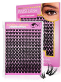 Flora Lash Clusters 8-18mm Light-Volume Wispy Eyelash Clusters D Curl - WideSpan DIY Eyelash Extension Spiky Cat Eye Lashes Individual Fake Eyelashes Clusters with 0.03mm Ultra-Thin Black Band