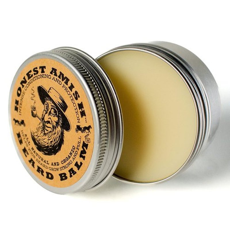 Honest Amish Beard Balm - Natural Leave-in Conditioner for Soft, Manageable Beards - 2 Ounce Tin
