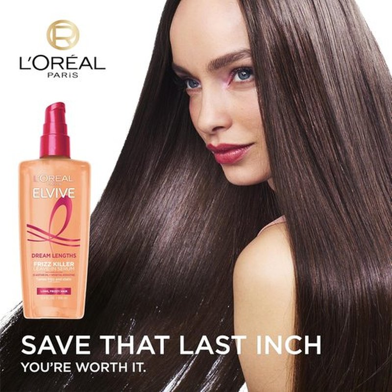 L'Oreal Paris Elvive Dream Lengths Leave-In Serum - Frizz Control & Nourishment | 3.4 Ounce